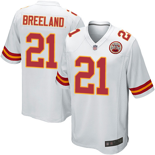 Men Kansas City Chiefs #21 Breeland Bashaud Game White Football Nike NFL Jersey